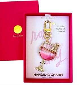 🩷🔹️True to Form🔹️ "Rosé All Day" Wine Bag Charm Keychain